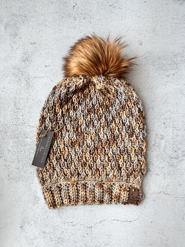 Timberline Beanie - Adult Slouchy- Road Crush