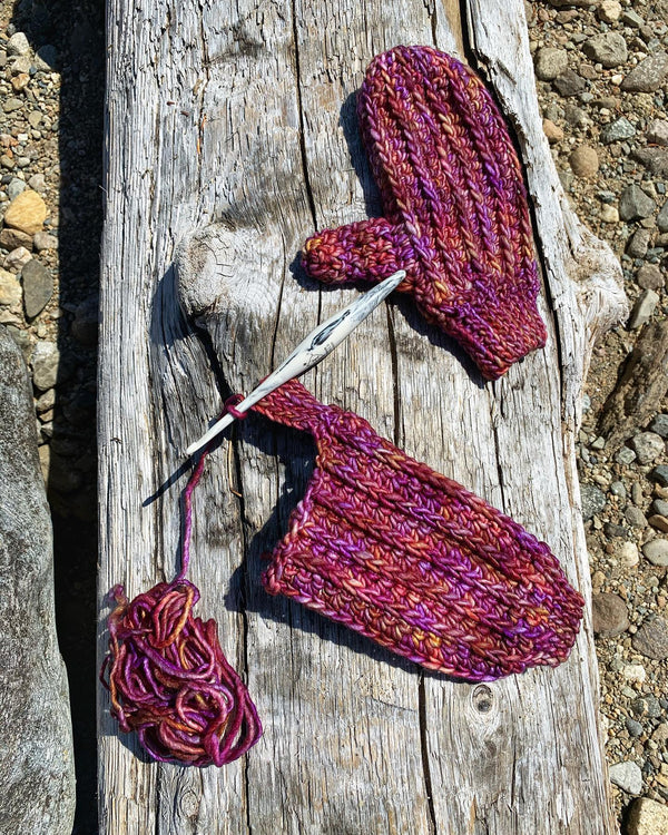Alpha Series Special Edition Acrylic + Wood Crochet Hooks (Cherry + Purple  Swirl)