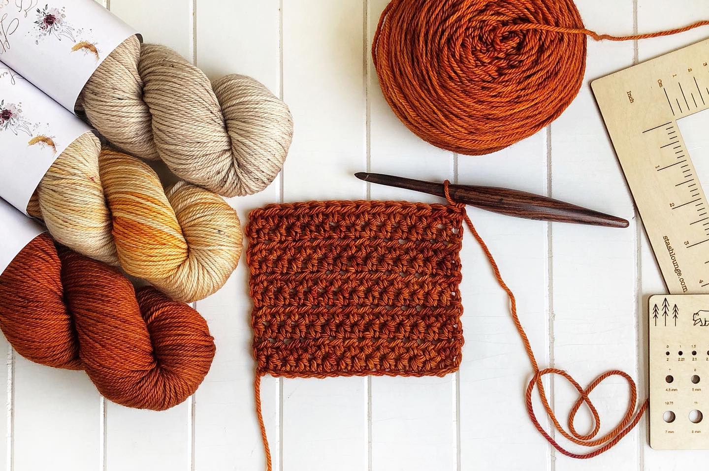 6.5 Orange Ergonomic Knitting Hook