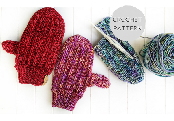 PATTERN - crochet - The Fresh Tracks Mittens