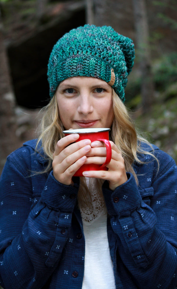 Timberline Beanie - Adult Slouchy- Holly Hock