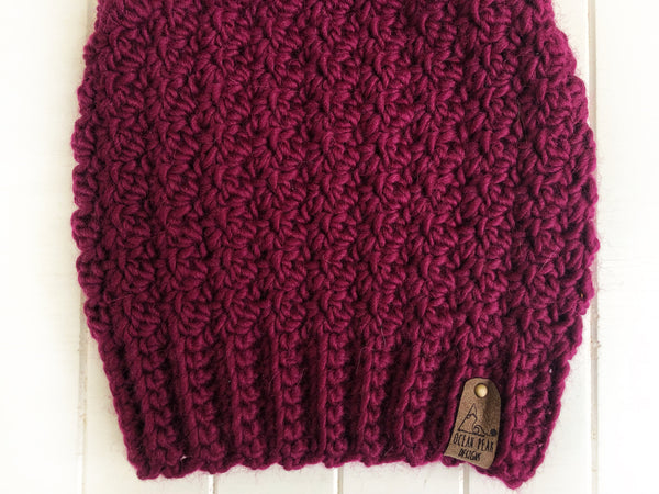 PATTERN - crochet - The Winter Rose Beanie